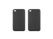 Silicone Skin 2Pcs Black Protector for iPod Touch 4G