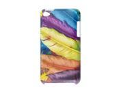 Colorful Feather Print Plastic Cover for iPod Touch 4G