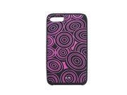 Purple Wheel Print Black Silicone Case for iPod Touch 2