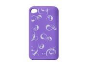Purple Flower Silicone Cover for Apple iPod Touch 4G