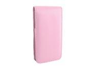 Pink Faux Leather Flip Case Cover for iPod Touch 4G