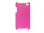 Clear Fuchsia Back Cover Plastic Case Guard for iPod Touch 4G