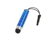 Blue Black Metal Bamboo Shape 3.5mm Plug Tube Phone Stylus Pen