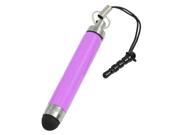 Unique Bargains Metal Retractable Pipe Cellphone Phone Charm Stylus Pen Lavender
