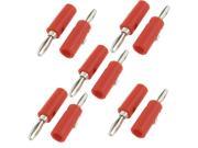 10 Pcs Wire Cable Banana Plugs Screw Type Connectors 4mm Red