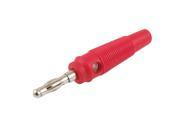 Audio Speaker Cable Connector Screw Type Banana Jack Plug Red 2 Pcs