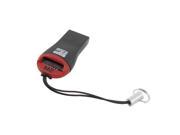 Black Red Whistle Design USB 2.0 M2 SD Memory Card Reader