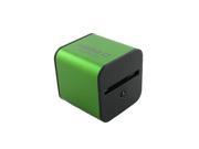USB 2.0 Cube Card Reader Green for Mini SD RS MMC MS