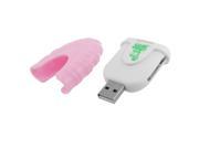 Pink Plastic Case USB 2.0 4 Slots SDHC MMC T Flash SD M2 Card Reader