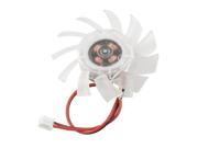 PC 2 Pins Connector SVGA VGA Video Card Cooler Cooling Fan Clear 55mm