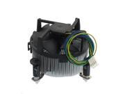 12V DC 0.6 Amp Black Silver Tone Round Shaped Couputer CPU Cooler Fan
