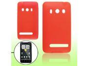 Red Protective Soft Plastic Housing Case for HTC EVO 4G