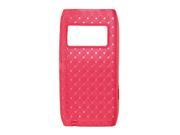 Red Woven Pattern Soft Plastic Cover Case for Nokia N8