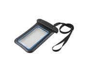 Plastic Waterproof Pouch Bag Black for MP3 MP4 Cell Phone