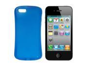 Blue Soft Plastic TPU Cover Shell Case for iPhone 5 5G
