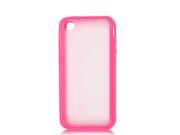 Protective Fuchsia Clear Plastic TPU Cover Case for iPhone 4 4G 4GS 4S