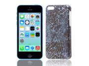 Crack Print IMD Soft Plastic Case Cover Protector Black Blue for Apple iPhone 5C