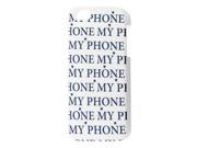 Navy Blue My Phone Words Print White Hard Back Case Cover for iPhone 5 5G