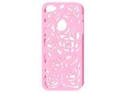 Rose Pattern Light Pink Plastic Back Case Cover for iPhone 5 5G 5th Gen