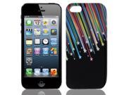 Colorful Meteor Pattern Black TPU Soft Case Cover for Apple iPhone 5 5G