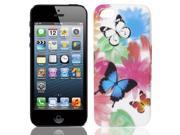 Colorful Butterfly Blooming Flower TPU Soft Case Cover for Apple iPhone 5 5G
