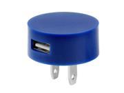 Unique Bargains US Plug 100 240V Business Trip Blue Wall USB Port Powder Adapter for Cell Phone
