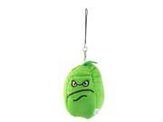 Green Angry Facial Printed Fruit Pendant Handbag Purse MP3 PM4 Phone Hanger