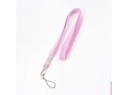Unique Bargains MP3 Mobile Phone Work Cards Pink Braided Neck Strap Lanyard