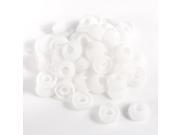 Unique Bargains Silicone in Ear Earphone Pad Earbud Cap Tip Cover Replacement White 50 Pcs