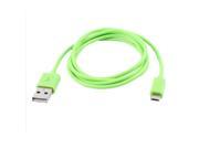 Unique Bargains Cell Phone 3.3Ft Micro USB Roud Data Sync Charger Cable Lead Line Green