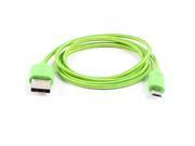 Unique Bargains 39 USB Data Sync Charger Cable Braid Cord Green Yellow for Motorola V8