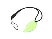 Green Leaf Shaped Pendant Elastic String Cell Phone MP3 MP4 PDA Strap