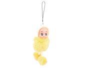 Unique Bargains Yellow Fleece Doll Mp3 Mp4 Phone Charm Strap Hanging Ornament