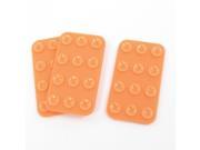 3PCS Mobile Orange Silicone Suction Cup Sucker Holder for Mobile Phone