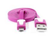 Amaranth Plastc Micro Usb 5 Pin 6mm Width Data Charger Cable 1m 3ft For Htc