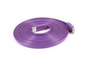 Unique Bargains Purple 16.4Ft Noodle Design USB Data Cord USB 2.0 A Male to Female Cable