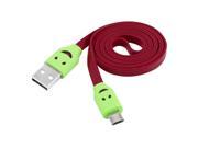Unique Bargains Travel Portable Red Blue Light Micro USB Battery Charger Data Sync Cable
