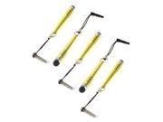6 Pcs Gold Tone Alloy Stylus Touch Screen Pen w 3.5mm Anti Dust Plug for Phone