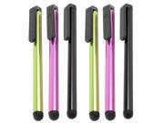 6 x Tri Color Stylus Touch Screen Pen for Smart Phone Tablet PC