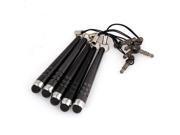 5pcs 3.5mm Plug Black Anti Dust Jack Capacitive Touch Screen Pen for Cell Phone