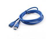 Blue Data Transfer USB 3.0 Type A Male to Female Cable Connector 1.8M