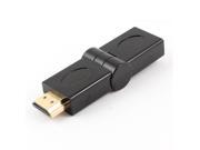 Black 180 Degree Rotating HDMI Female to HDMI Male Adapter Connector