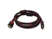 55 Red Black Sleeved Cord V1.3 HDMI Male to HDMI Male m m Connector Cable