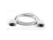 1.5M VGA 15 Pin Male to Male M M Connector LCD Monitor Cable Cord White