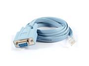 5ft Long 9mm Width VGA Female to RJ45 Male Adapter Cable Baby Blue