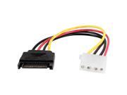 Replacement 4 Pins Female to 15 Pins SATA Male F M Adapter Cable 19cm Long