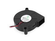 DC 24V 0.13A 2 Pin Connector Brushless Turbo Blower Cooling Fan Black