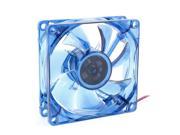 PC Computer Case CPU Cooler Cooling Fan 4Pin Connector 4 Blue LED 80x25mm