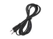 3.5mm Male to Male Silver Tone Plug 3 Meters Audio Cable Cord Black