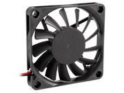 70mm 2 Pins Connector Cooling Fan Black for Computer Cases CPU Coolers